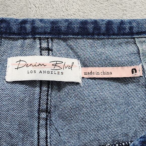 NEW Denim Blvd Mom Jeans Womens Size 3 Blue High Rise Front Seam Tapered Leg - Picture 6 of 12